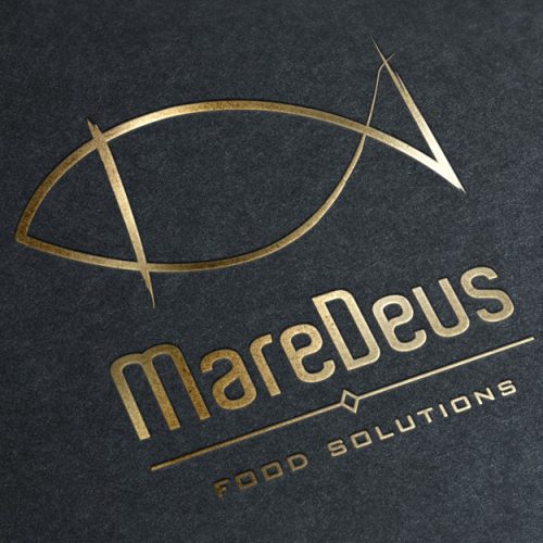 Diseño logotipo, presentación oro