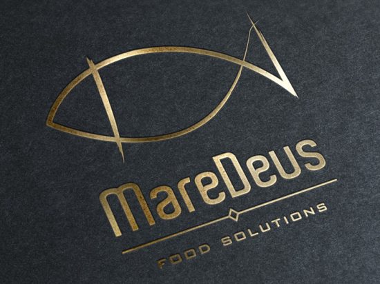 Diseño logotipo, presentación oro